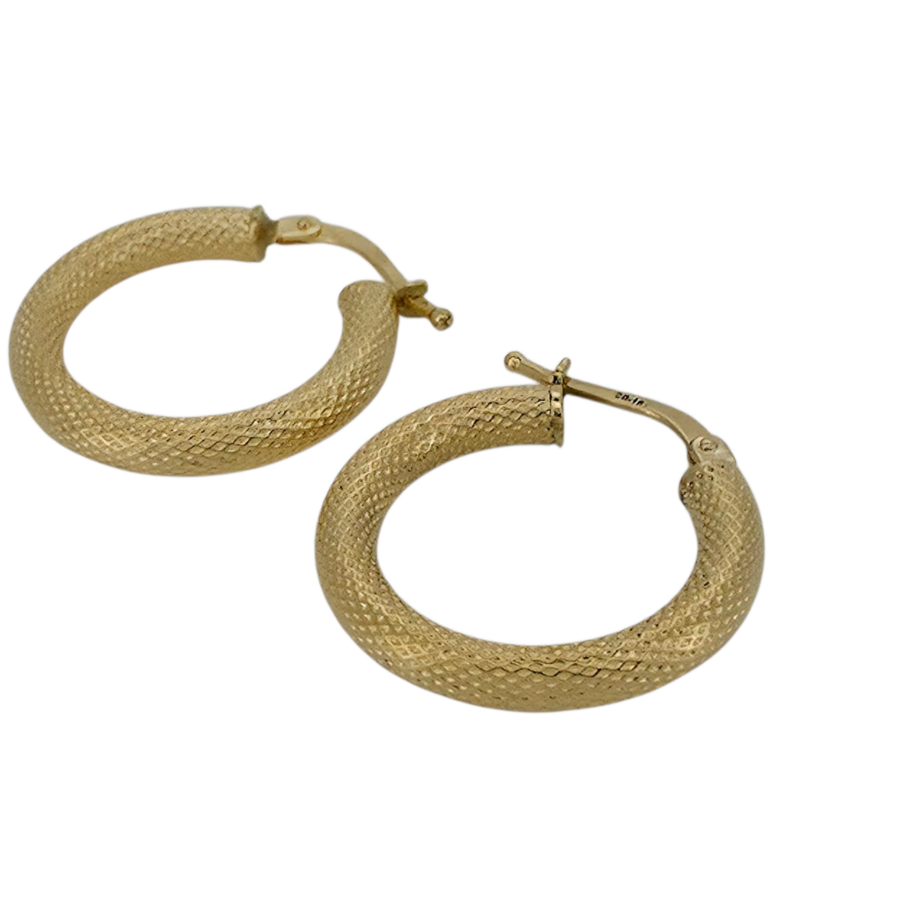 ? Criollas de oro amarillo 18K matizadas – 2 cm de diámetro | 1,8 g | Diseño sutil con textura especial